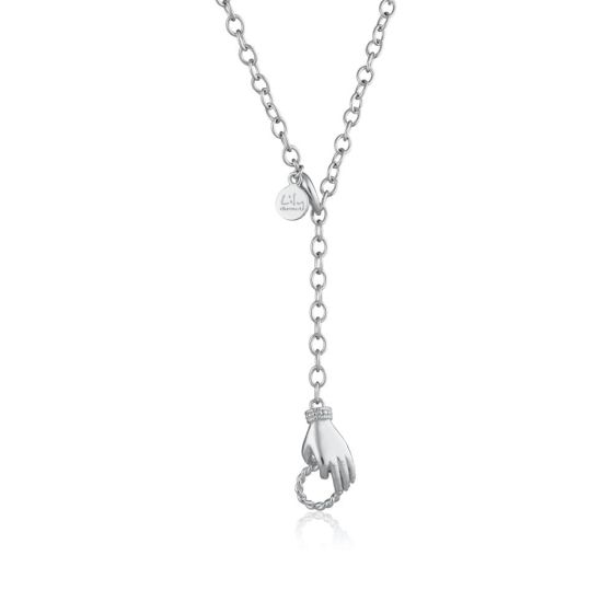 Lily Charmed In Safe Hands Charm Collector Necklace Silver - item number CHCSSFHD