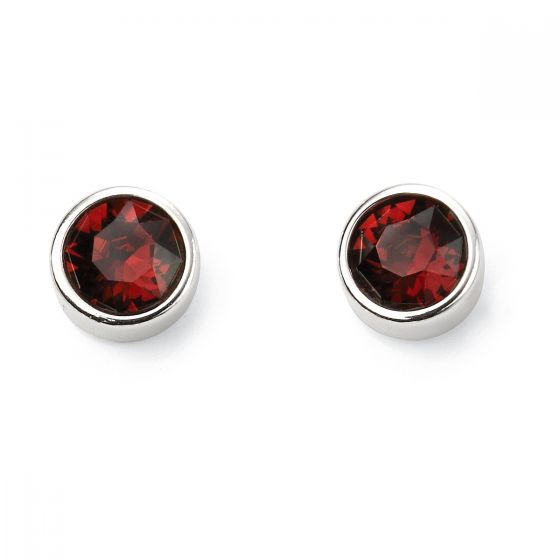 January Birthstone Earrings - Sterling Silver