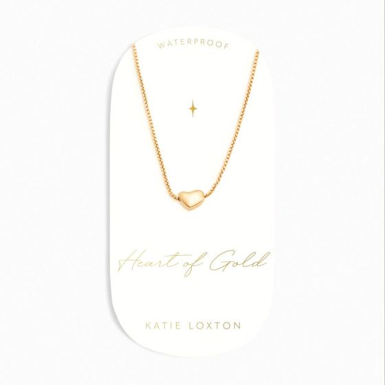 Katie Loxton Heart Of Gold Waterproof Charm Necklace | Item code KLJ6369