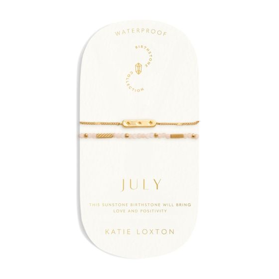 Katie Loxton 'July' Waterproof Gold Birthstone Bracelet