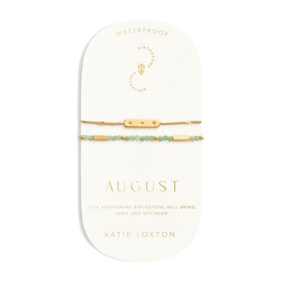 Katie Loxton 'August' Waterproof Gold Birthstone Bracelet KLJ6386