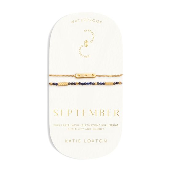 Katie Loxton 'September' Waterproof Gold Birthstone Bracelet KLJ6387