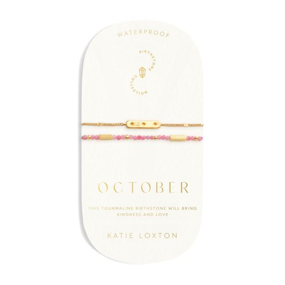 Katie Loxton 'October' Waterproof Gold Birthstone Bracelet KLJ6388