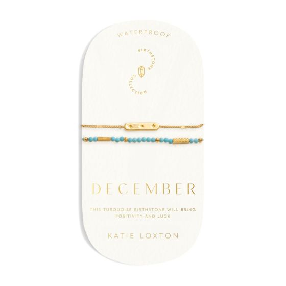Katie Loxton 'December' Waterproof Gold Birthstone Bracelet KLJ6390