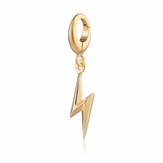 Lily Charmed Lightning Bolt Charm Gold