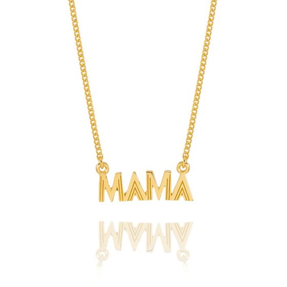 Rachel Jackson Mini Art Deco Mama Necklace Gold