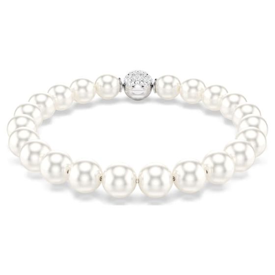 Swarovski Matrix Bracelet Crystal Pearl - White with Rhodium Plating - 5747747