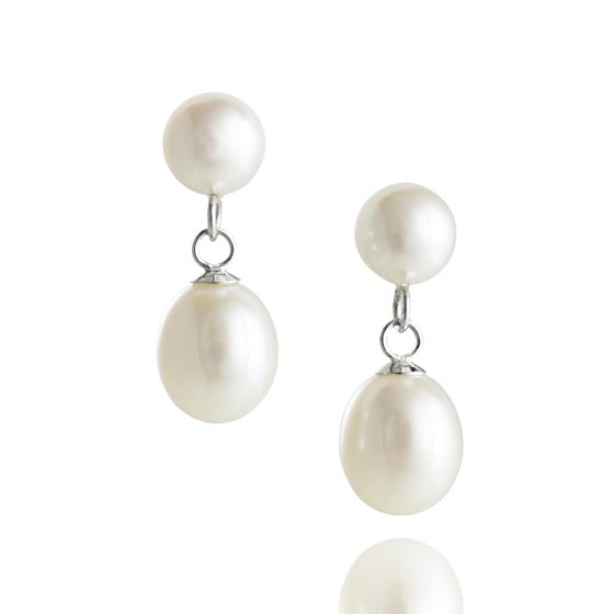 Jersey Pearl Dew Drop Earrings