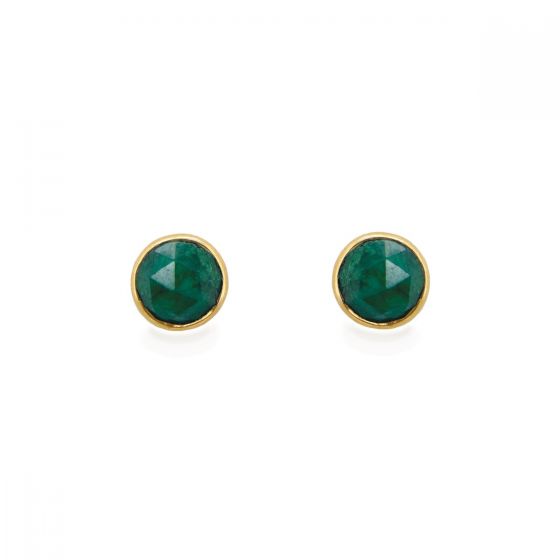 Sarah Alexander Muse Cloudy Green Kyanite Stud Earrings