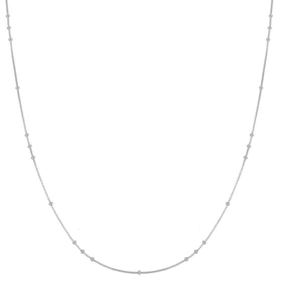 Ania Haie Mini Bead Silver Station Necklace. Item code N066-02H.