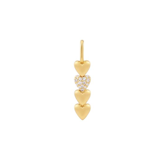 Ania Haie Gold Heart Bar Charm - NC048-33G