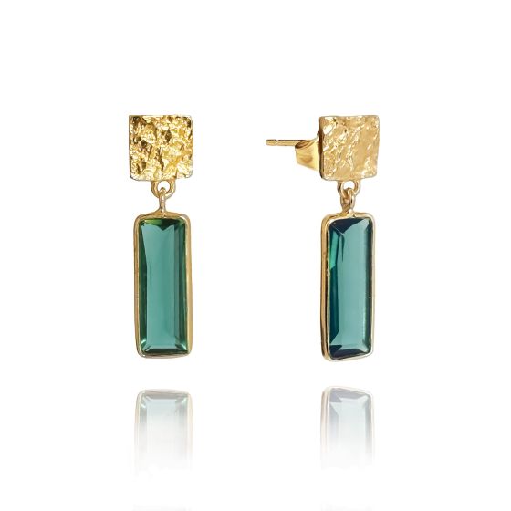 Sarah Alexander Neroli Verde Gemstone Ingot Earrings