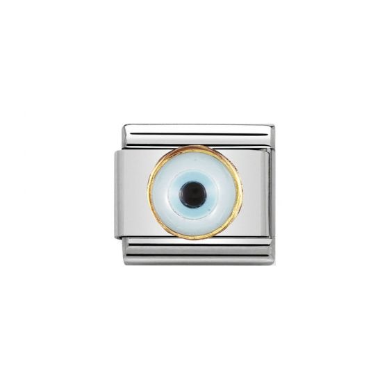 Nomination Classic Stainless Steel and Gold Greek Eye Charm 030506_18