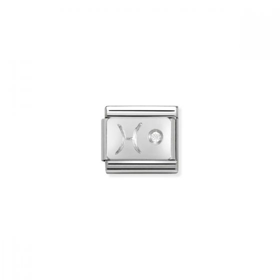 Nomination Silver and Zirconia Pisces Charm - 330302/12
