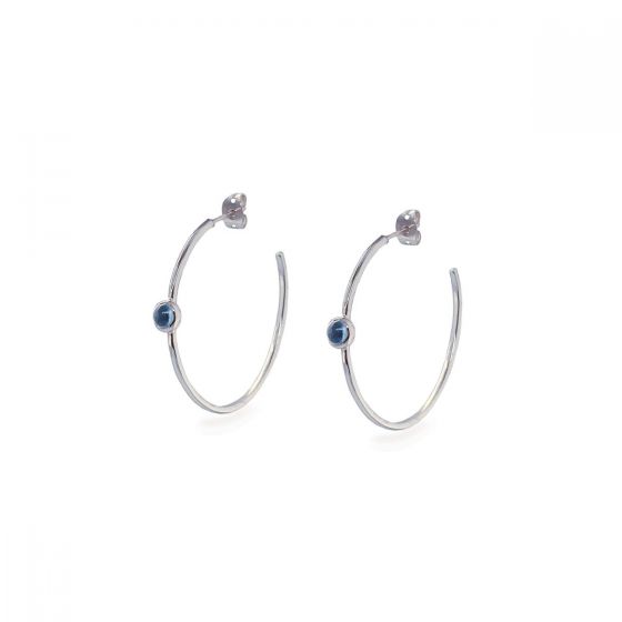 Sarah Alexander Seascape Iolite Mid Hoop Earrings