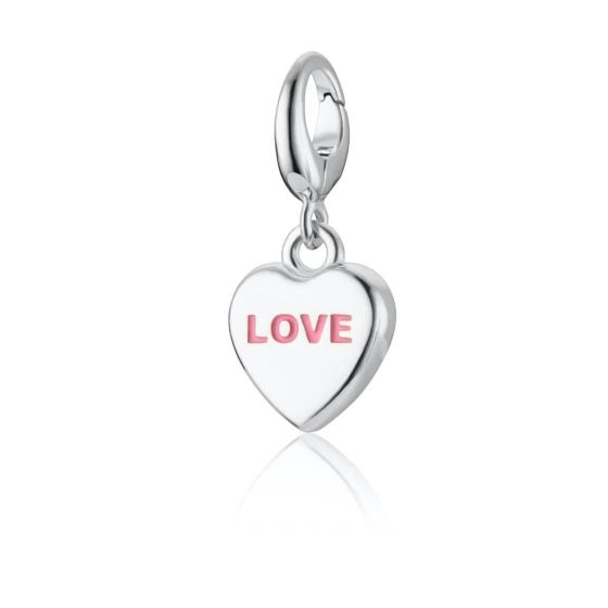 Lily Charmed Love Heart Sweet Charm Silver - item number CSLOVEHRT