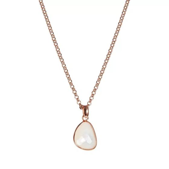 Jersey Pearl Sorel Mother of Pearl Pendant Rose Gold Plated 