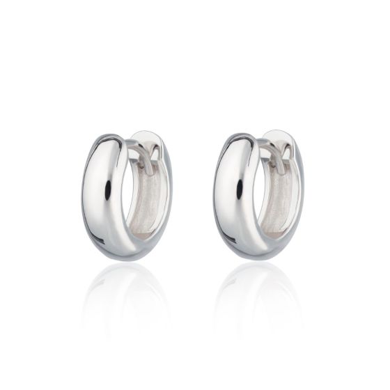 Scream Pretty Chunky Huggie Hoop Earrings - Silver SPS-272