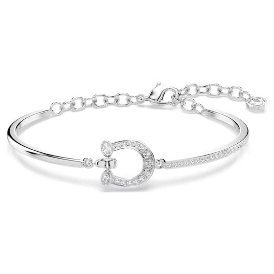 Swarovski Symbolica Bracelet Pavé Horseshoe - White with Rhodium Plating - 5746220