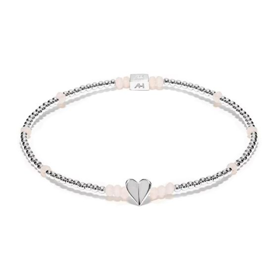 Annie Haak Sweet Pea Silver Bracelet - Heart Charm - B2709-17