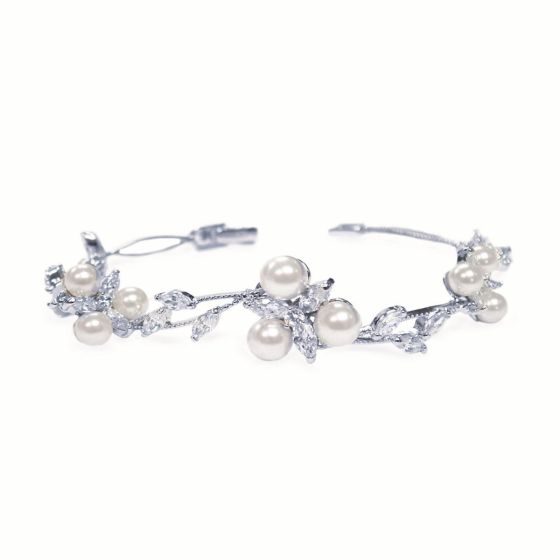 Ivory & Co Waterlily Pearl Crystal Bracelet