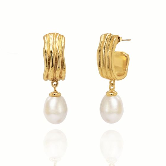Ivory & Co West Palm Gold Pearl Earrings