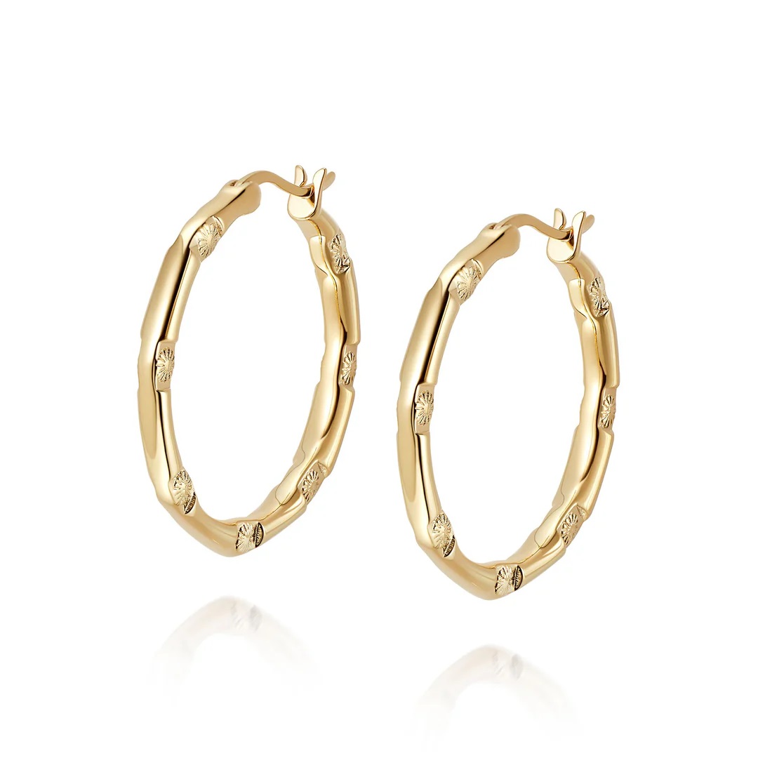 Daisy London Estée Lalonde Goddess Glow Hoop Earrings - Gold