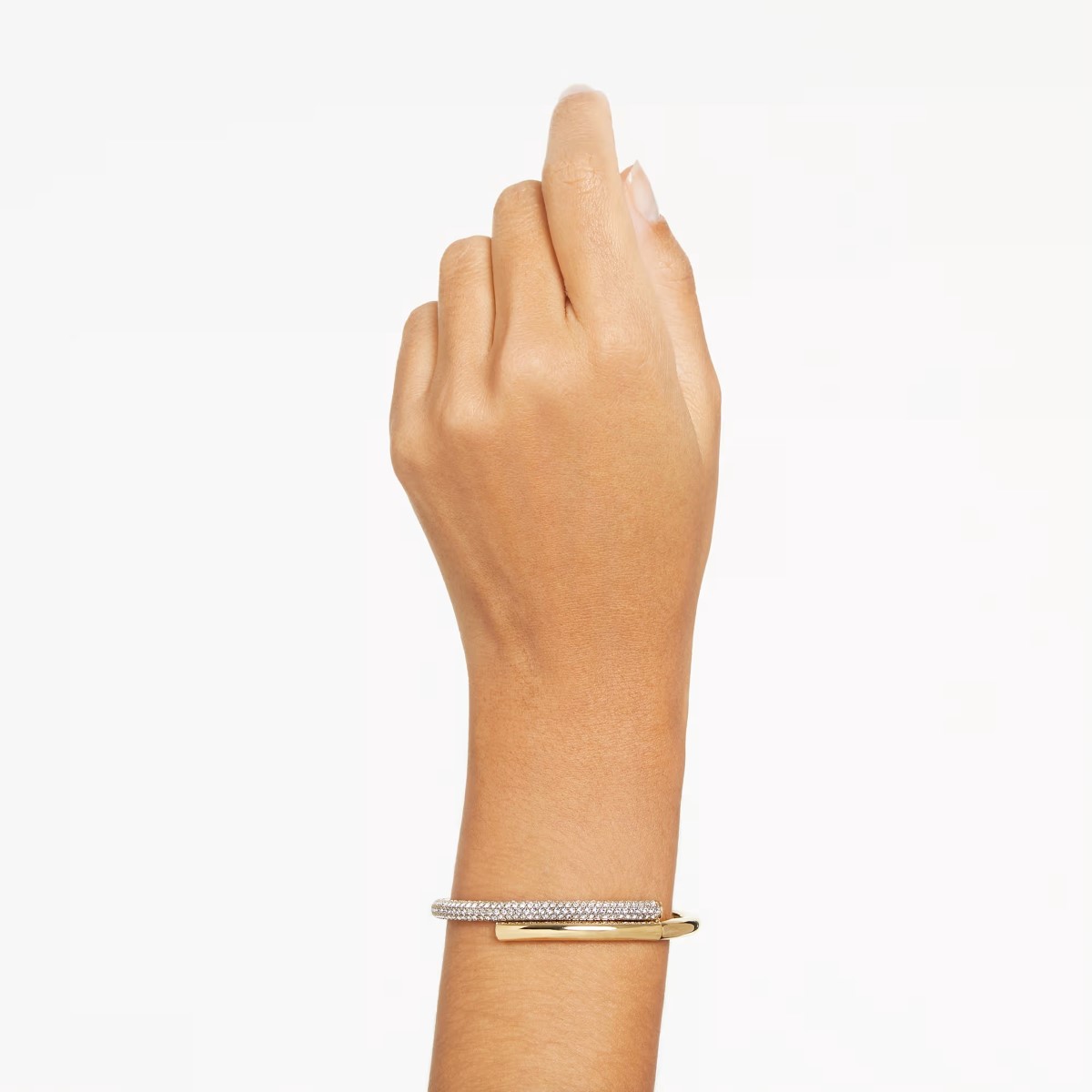 Swarovski Dextera Bangle White with Gold Tone Plating