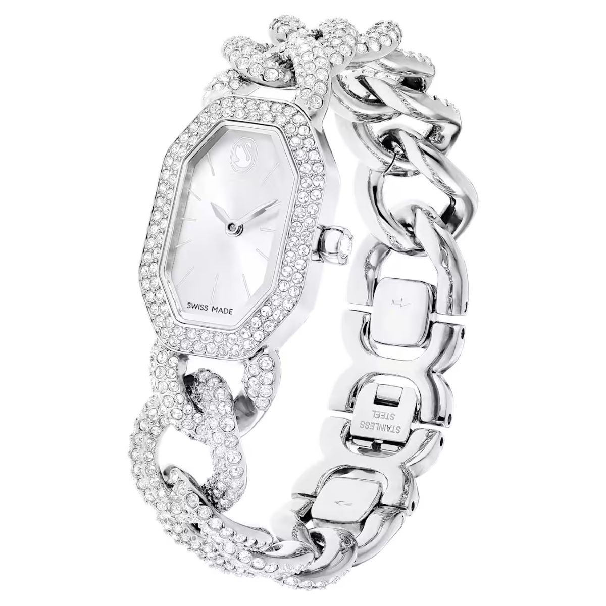 Swarovski Dextera Chain Watch Crystal Bracelet - Silver Tone - 5668899