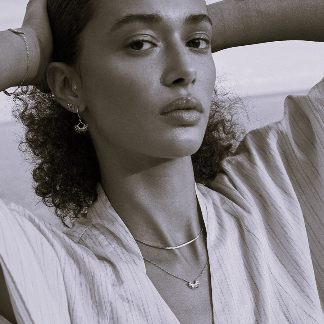 Rachel Jackson Mini Rising Sun Necklace Silver