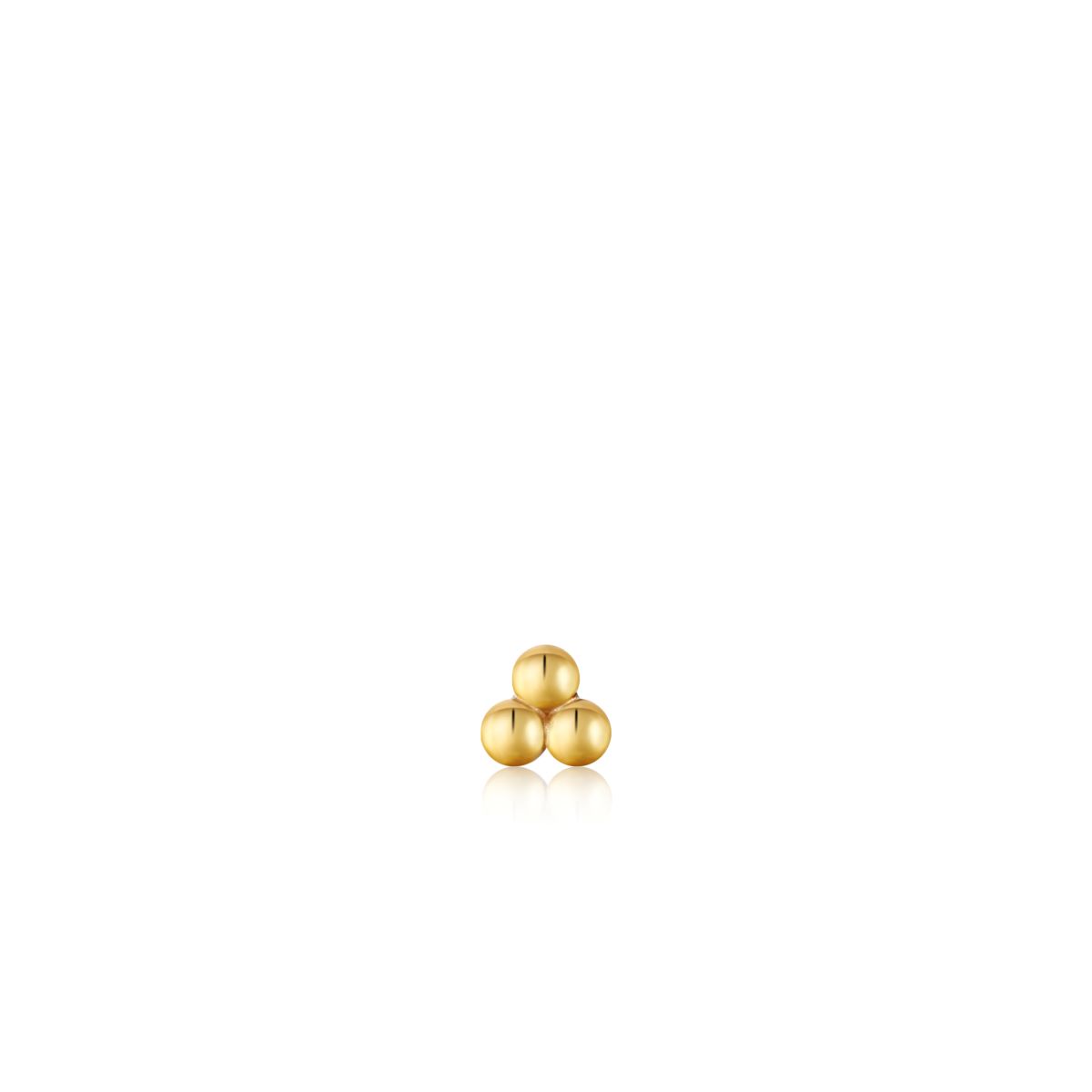 Ania Haie Triple Ball Barbell Single Earring - Gold - E035-03G