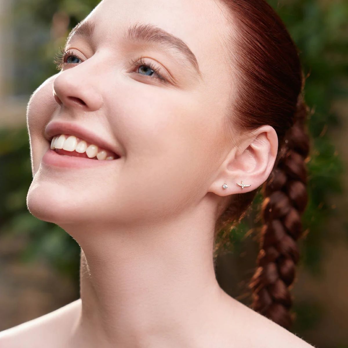 Ania Haie Kiss Pavé Stud Earrings - Gold - E057_02G