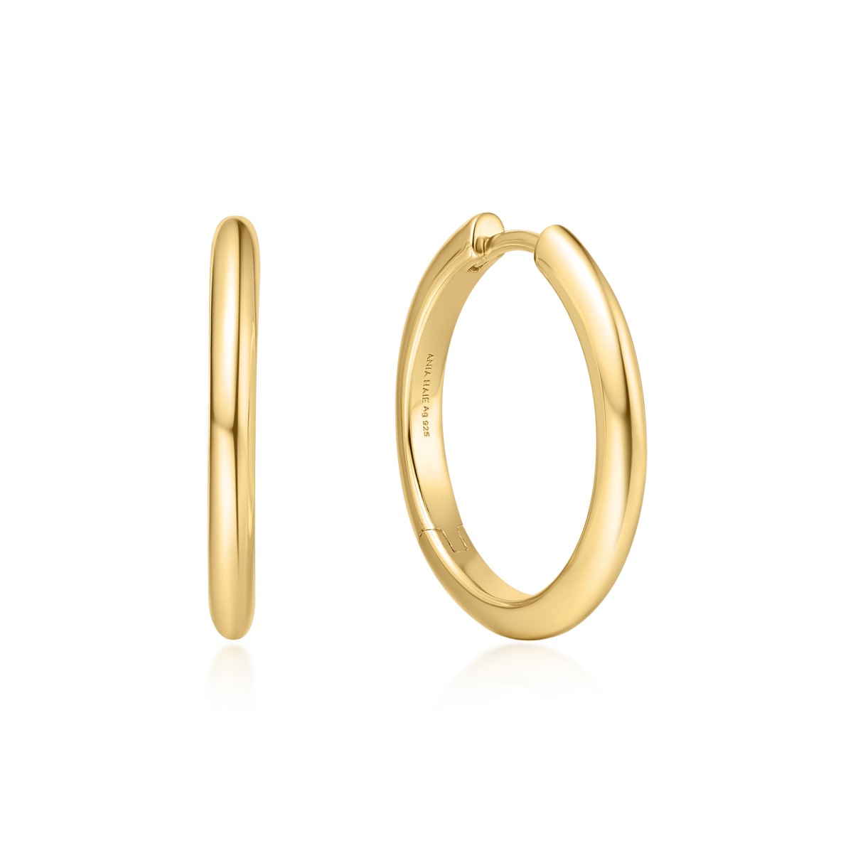 Ania Haie Tube Medium Hoop Earrings - Gold E062-03G