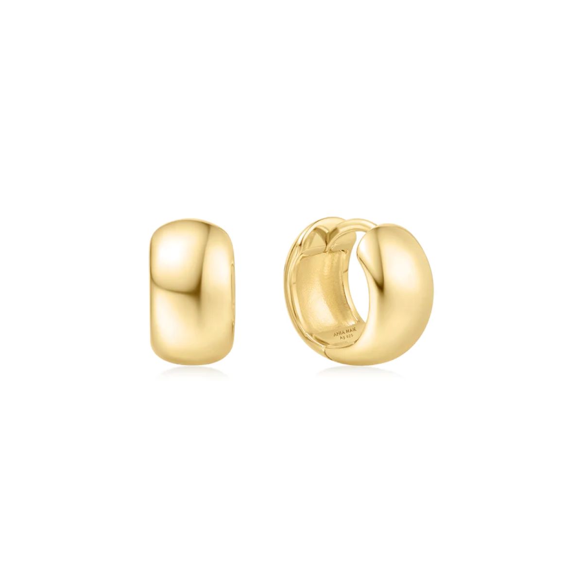Ania Haie Chubby Small Huggie Hoop Gold Earrings - E064-04G