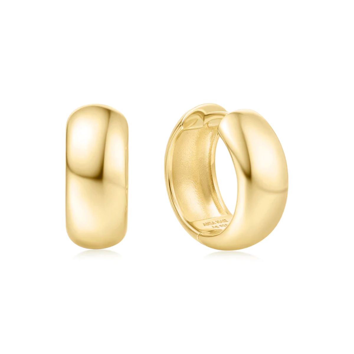 Ania Haie Chubby Medium Huggie Hoop Gold Earrings - E064-06G