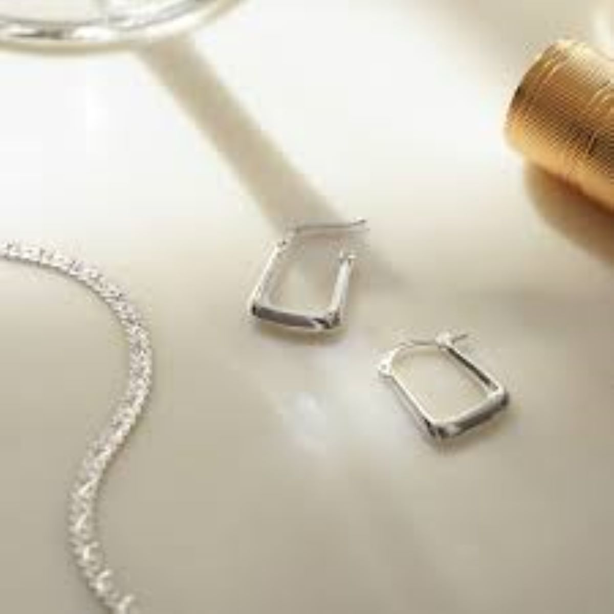 Daisy London Bold Creole Silver Hoop Earrings - E3110_SLV