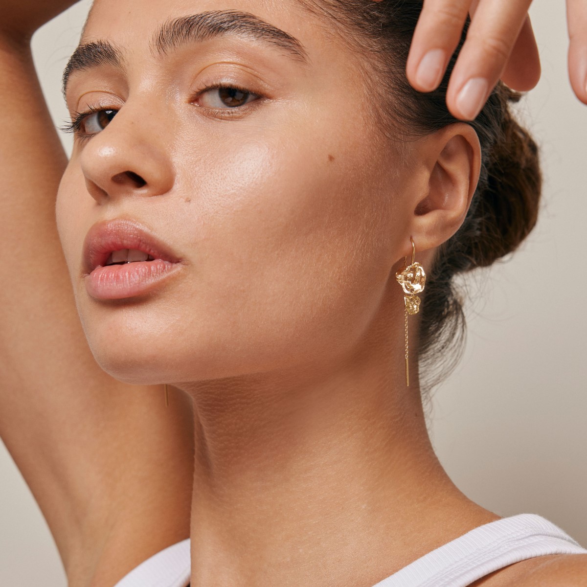 Enamel Copenhagen Kim Gold Earrings. Item code E328GM.