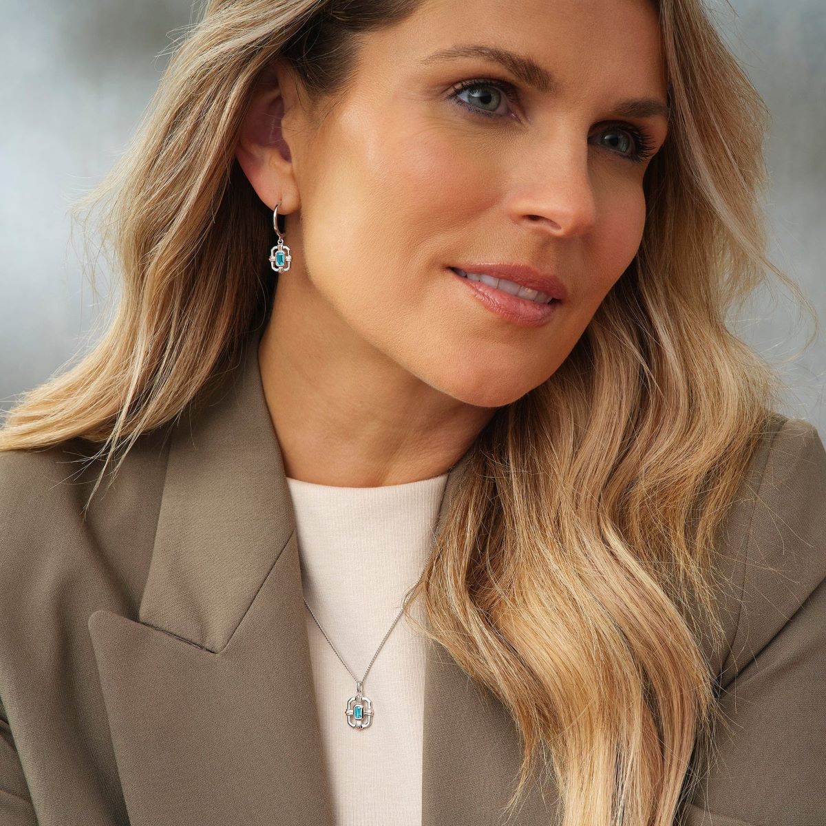 Clogau Enchanted Gateways Silver and Swiss Blue Topaz Pendant - 3SEGW0728