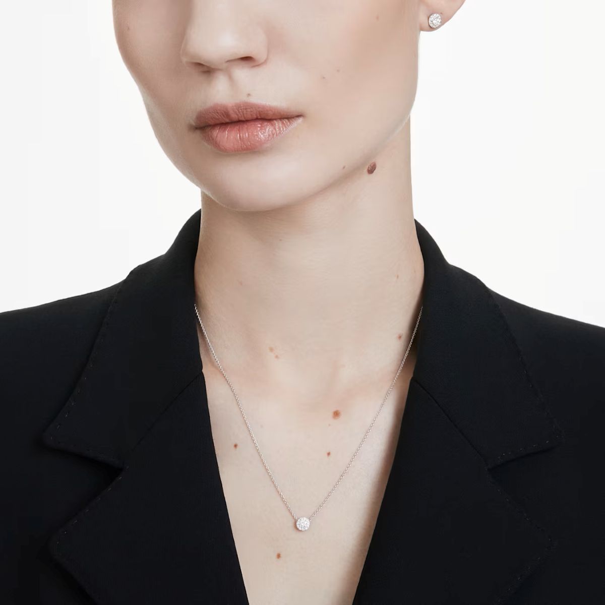 Swarovski Eternity Halo Solitaire Pendant Lab-Grown Diamonds 0.23ct Round Shape Sterling Silver - 5697105