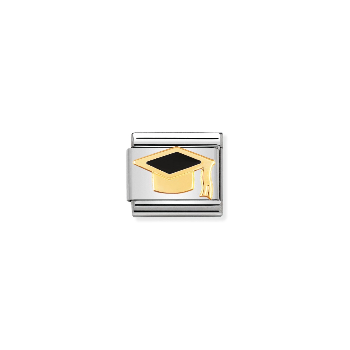 Nomination Classic Black Graduate Hat - 18k Gold - 030223/08