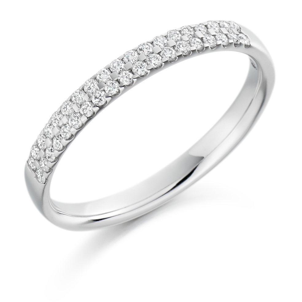Raphael Collection Half Eternity Ring - Micro-claw Set HET1525