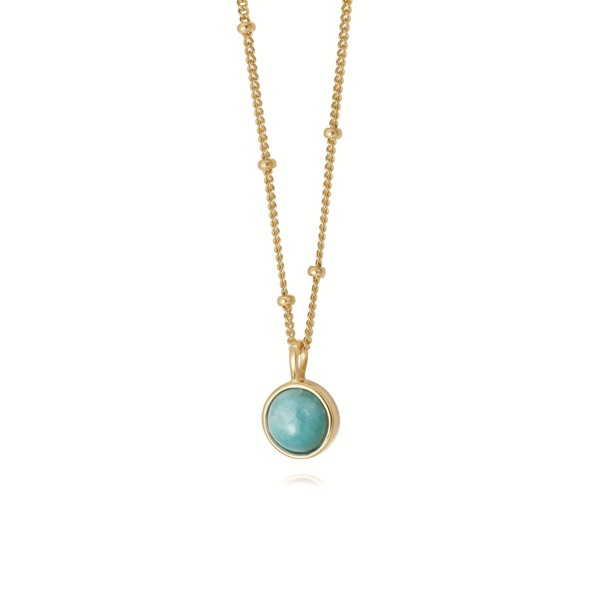 Daisy Amazonite Healing Necklace - Gold HN2003_GP