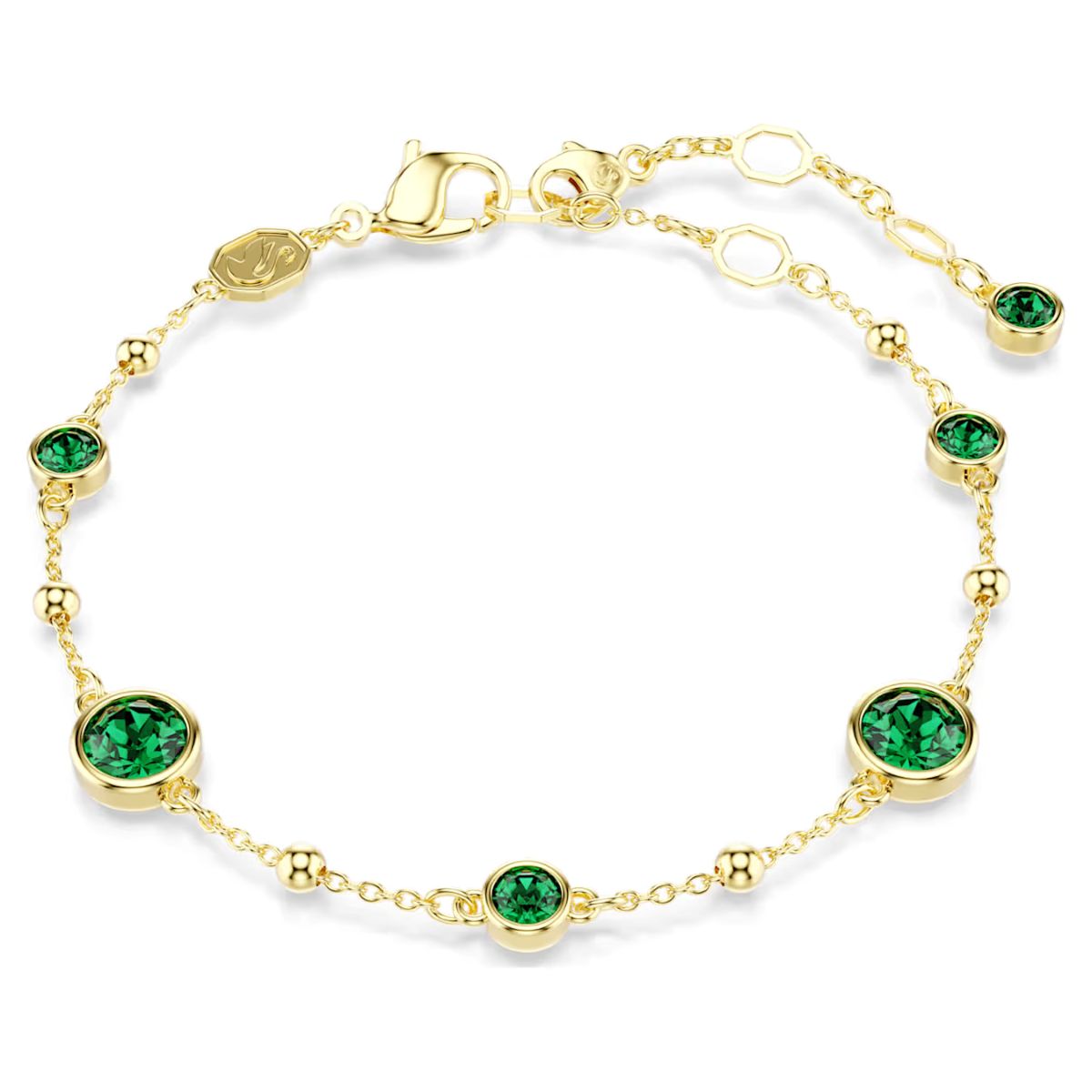 Swarovski Imber Bracelet Round Cut - Green with Gold Tone Plating - 5730676