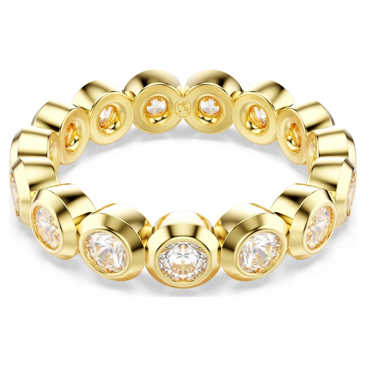 Swarovski Imber Round Cut Ring - White with Gold Tone Plating