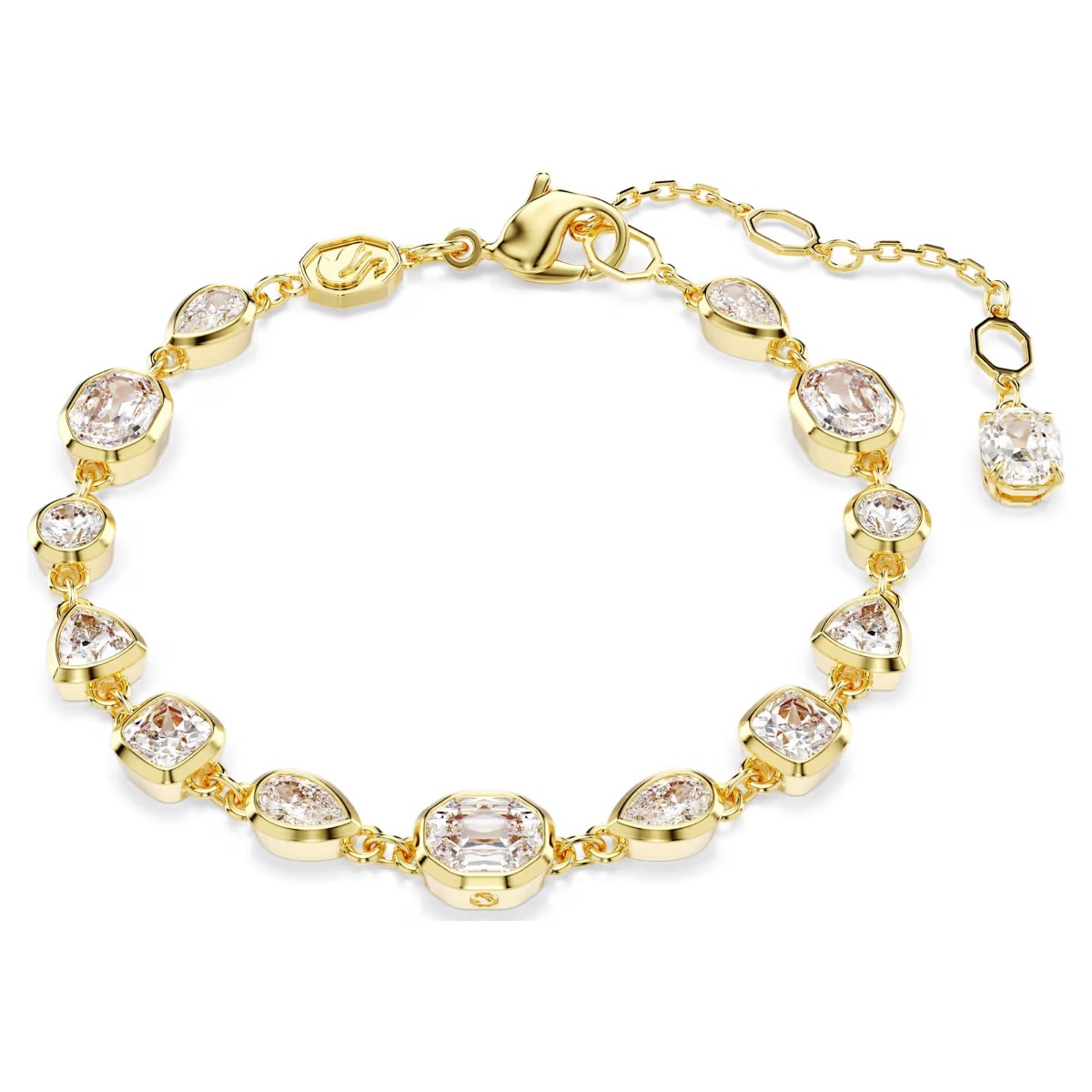 Swarovski Imber Tennis Bracelet Mixed Cuts - White with Gold Tone Plating 5705471