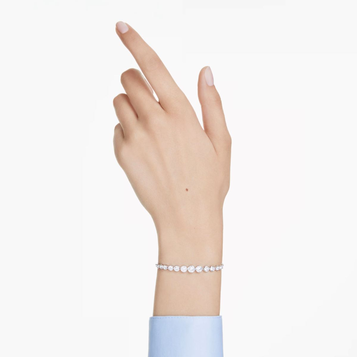 Swarovski Imber Tennis Bracelet Mixed Round Cuts - White Rhodium Plated - 5705451