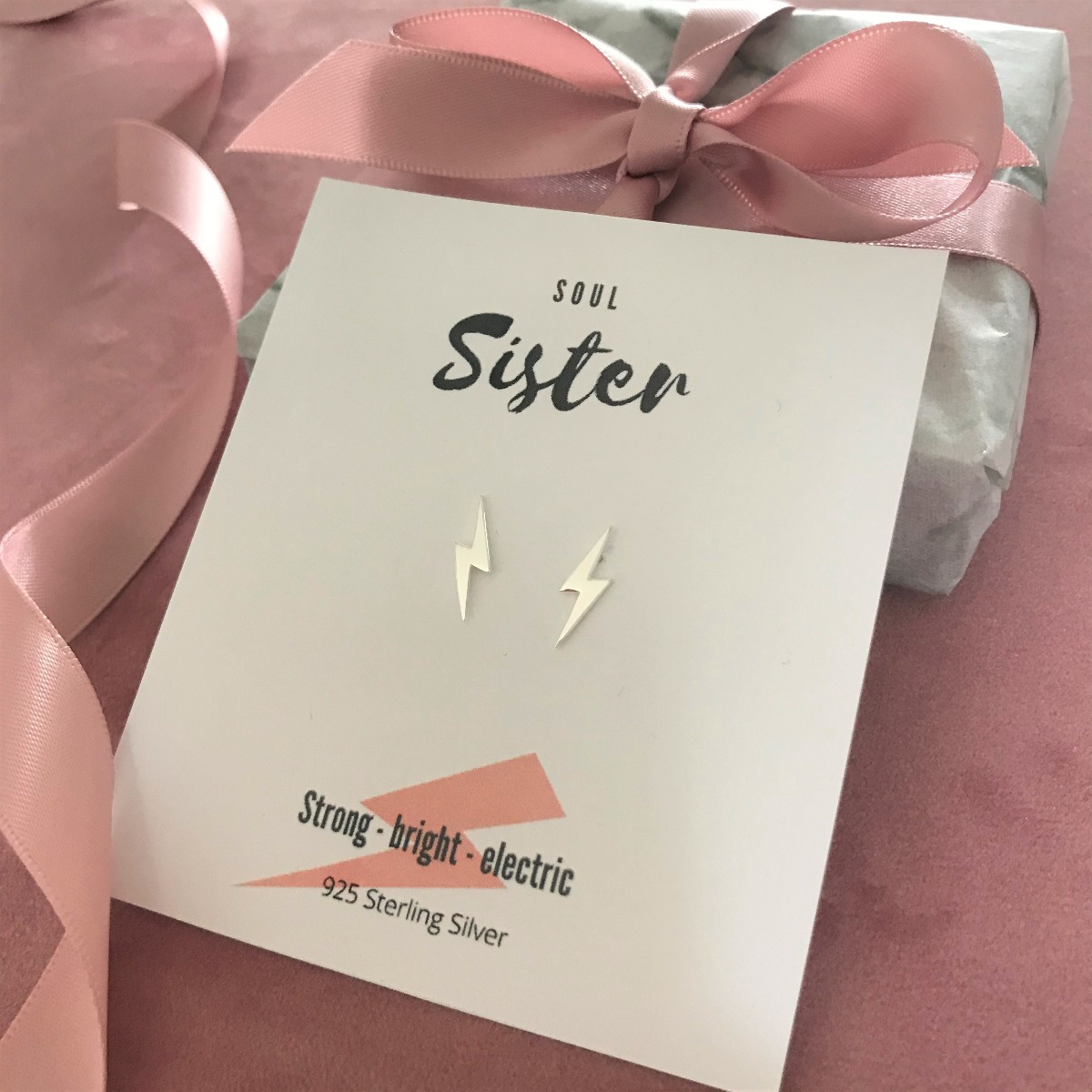 Lightning Bolt Earrings - Sterling Silver