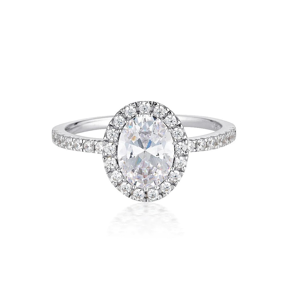 Georgini Oval Halo Ring - Silver