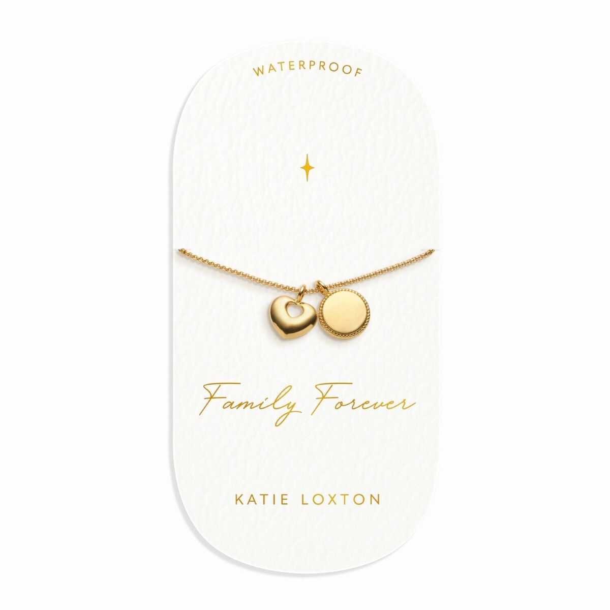 Katie Loxton 'Family Forever' Waterproof Gold Charm Bracelet KLJ6102