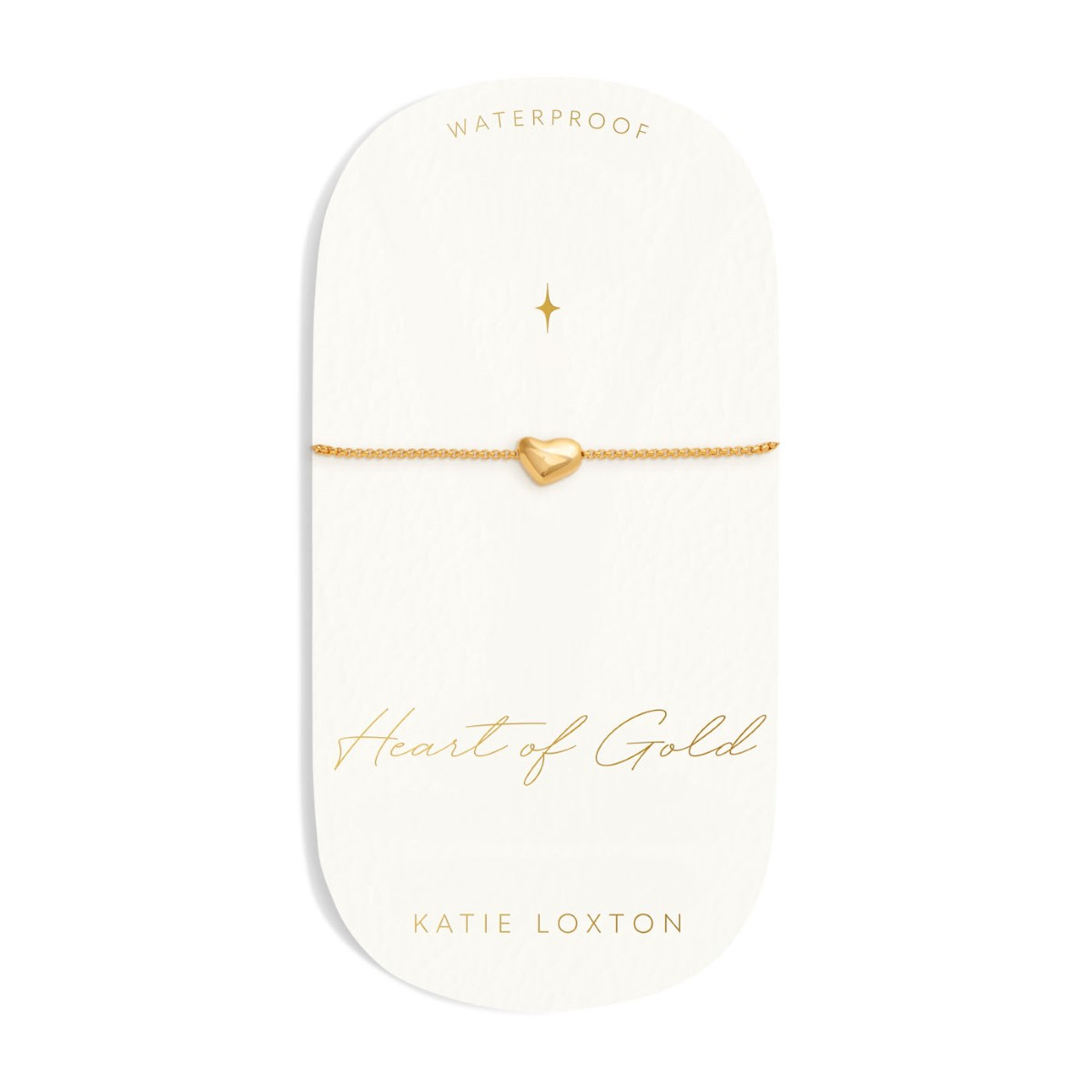 Katie Loxton Heart Of Gold Waterproof Charm Bracelet KLJ6370